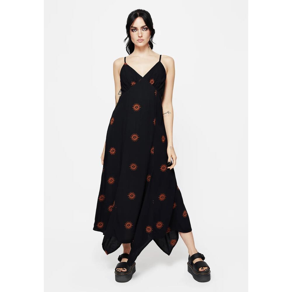 Disturbia Celestial Maxi Dress Sun Eye Dress UK12 US8 Sold Out